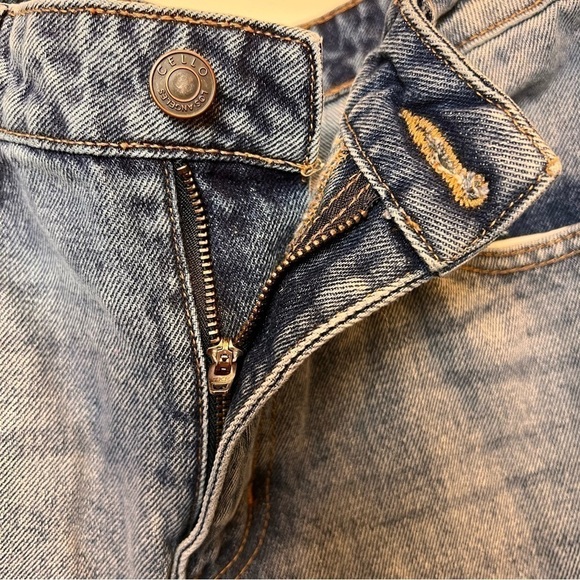 Cello Women's Juniors Size 7 Blue Straight Leg Distressed Raw Hem Ripped Jeans - Picture 4 of 12